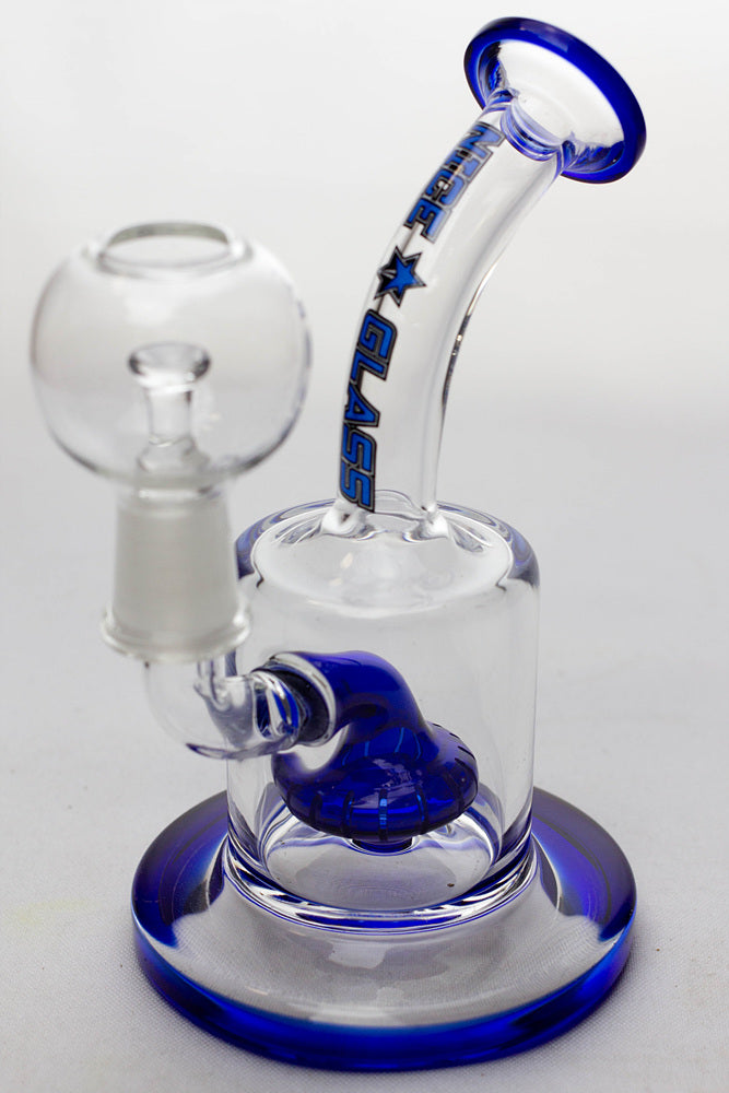 6" Nice glass shower head diffuser dab rig_5