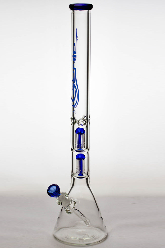 24" genie double 6 arms heavy glass water beaker bong_6