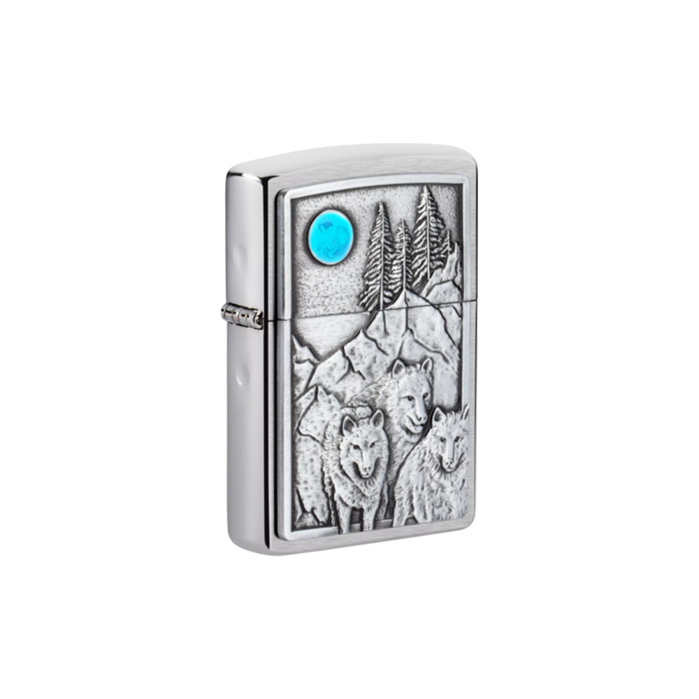 Zippo 49295 Wolf Pack and Moon Emblem Design_3