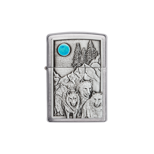 Zippo 49295 Wolf Pack and Moon Emblem Design_1