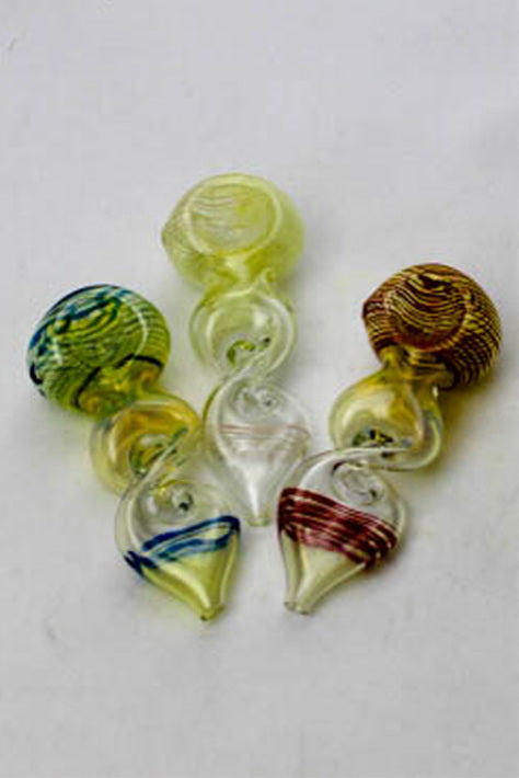 4.5" Changing color twist glass hand pipe_0