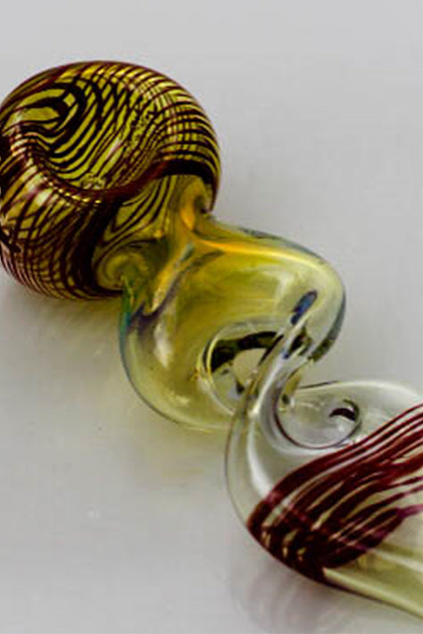 4.5" Changing color twist glass hand pipe_1