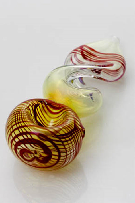 4.5" Changing color twist glass hand pipe_2
