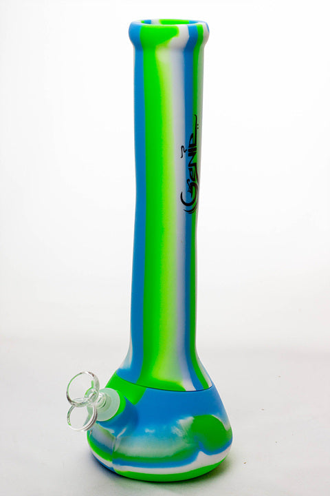 13" Genie mixed color Silicone detachable beaker water bong_4