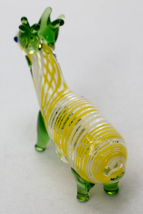 Standing Deer Small glass hand pipe_1