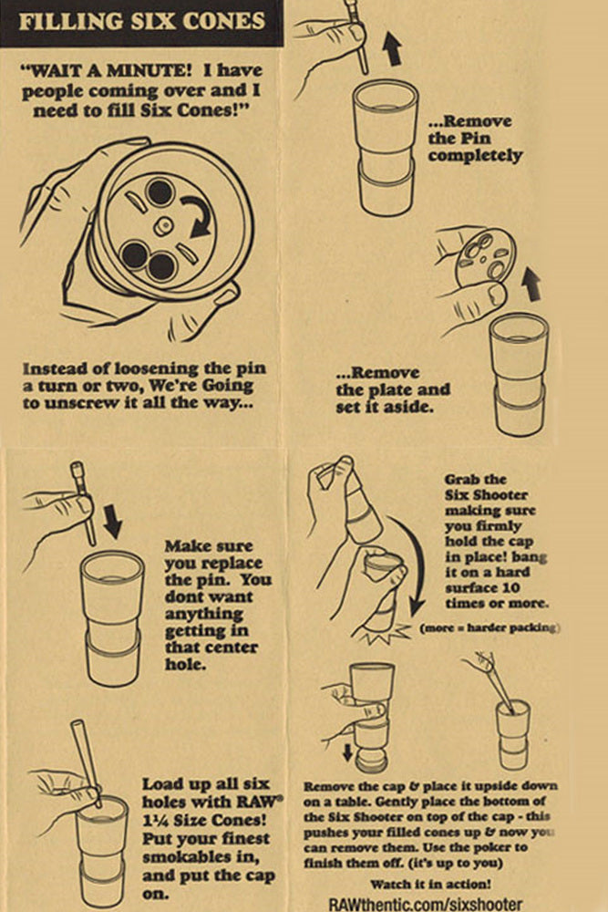 Raw six shooter for Lean size cones_4