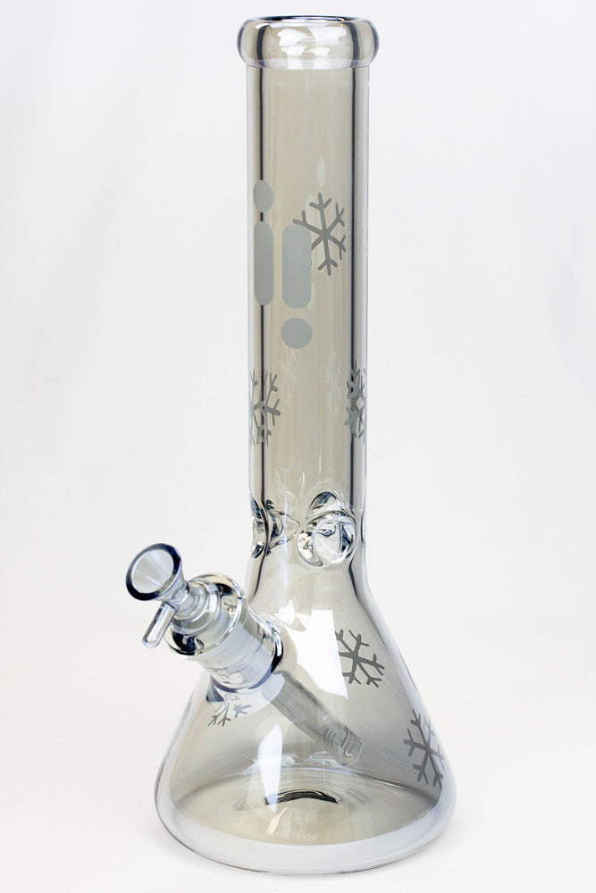 14" Infyniti Snowflake 7 mm metallic glass water bong_16