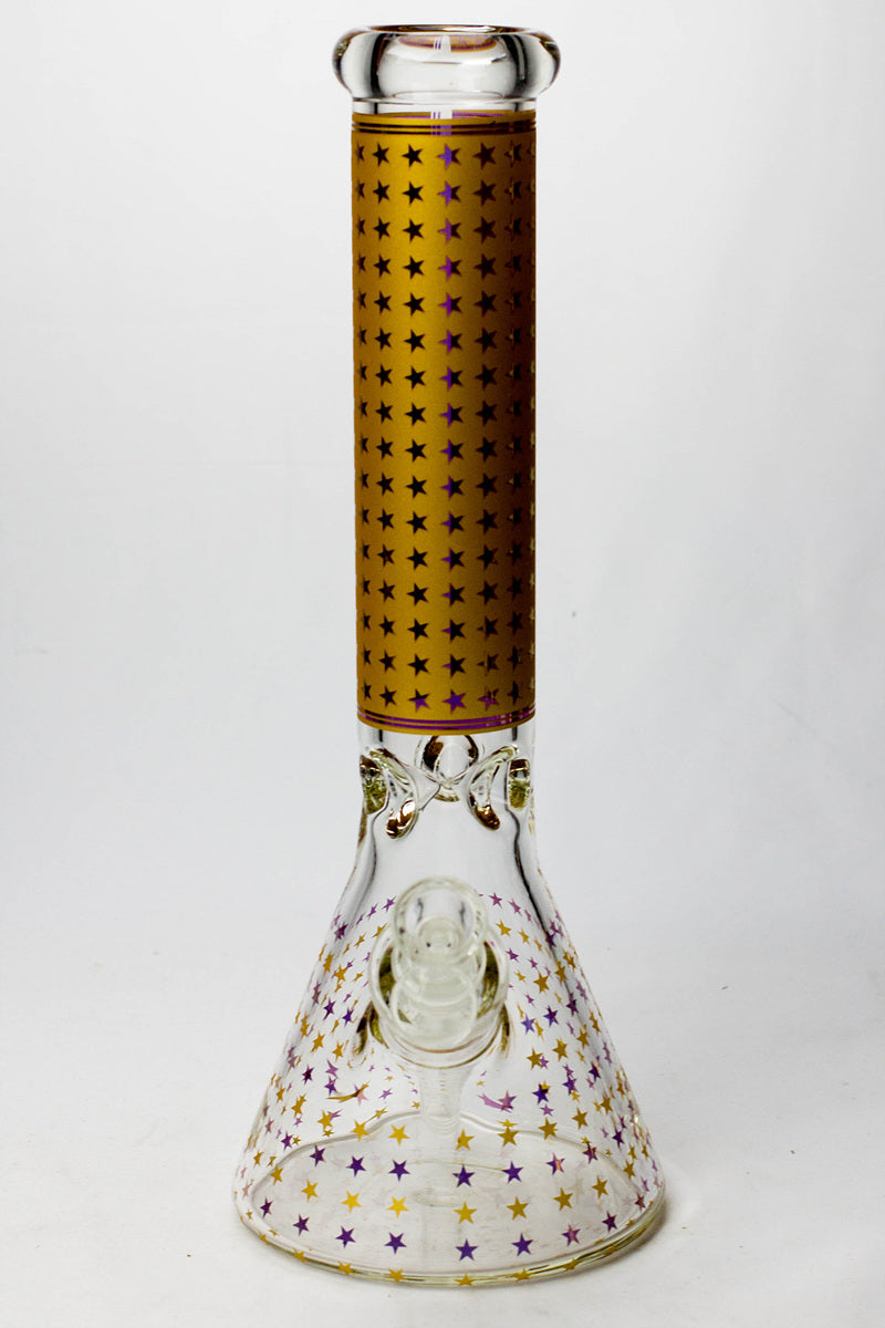 14" Star 7 mm glass water bong_1