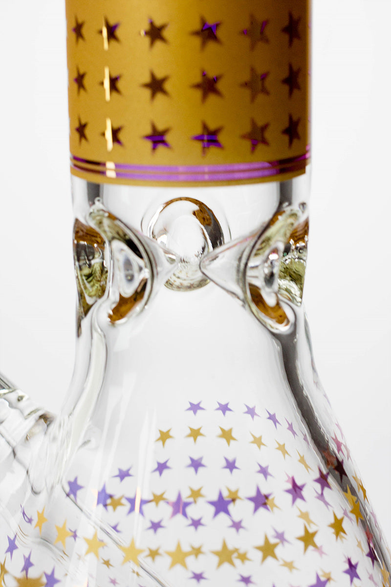 14" Star 7 mm glass water bong_2