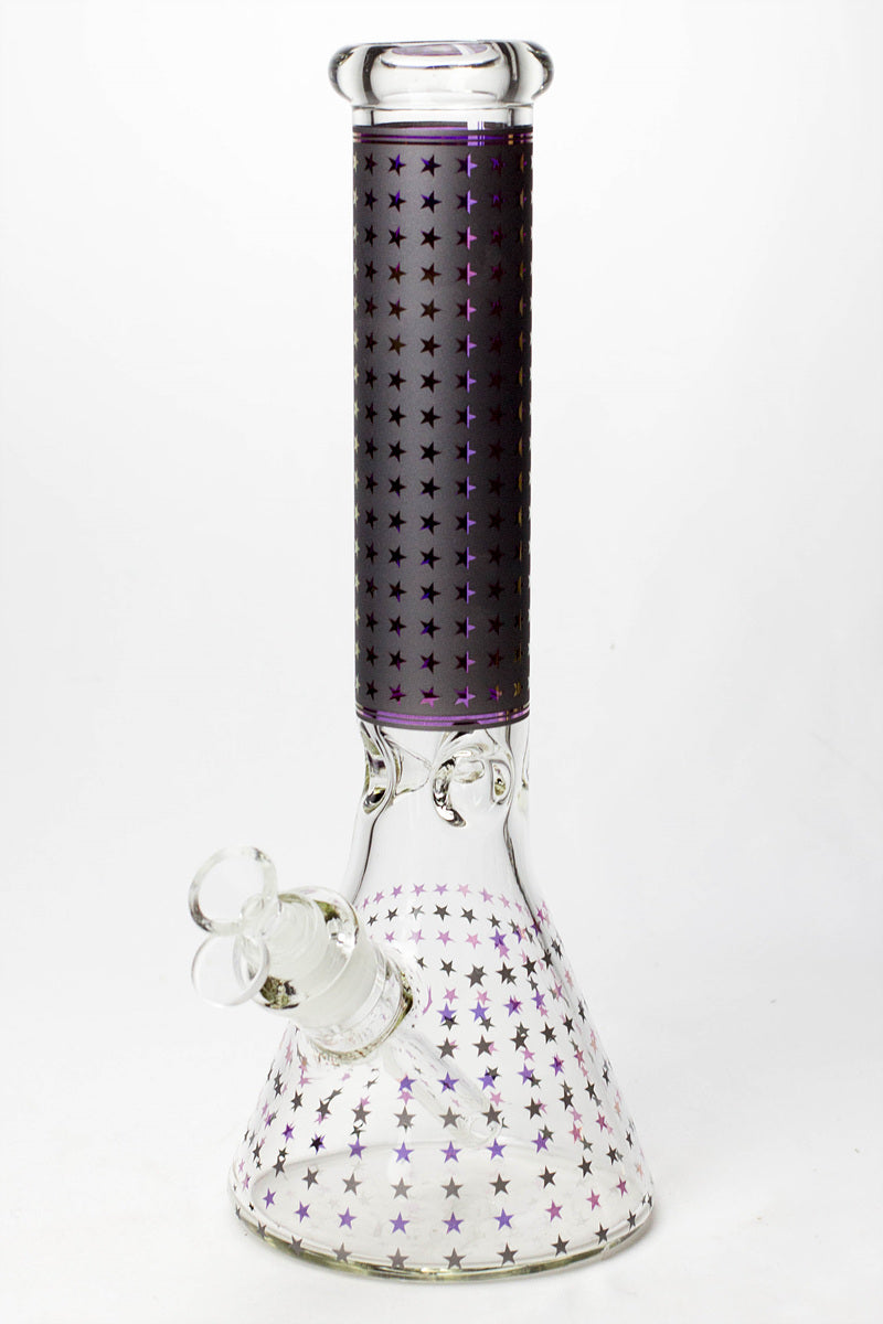 14" Star 7 mm glass water bong_9