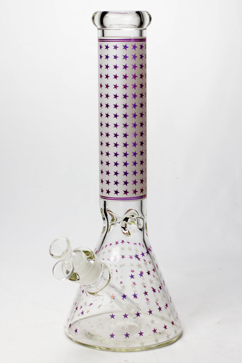 14" Star 7 mm glass water bong_10