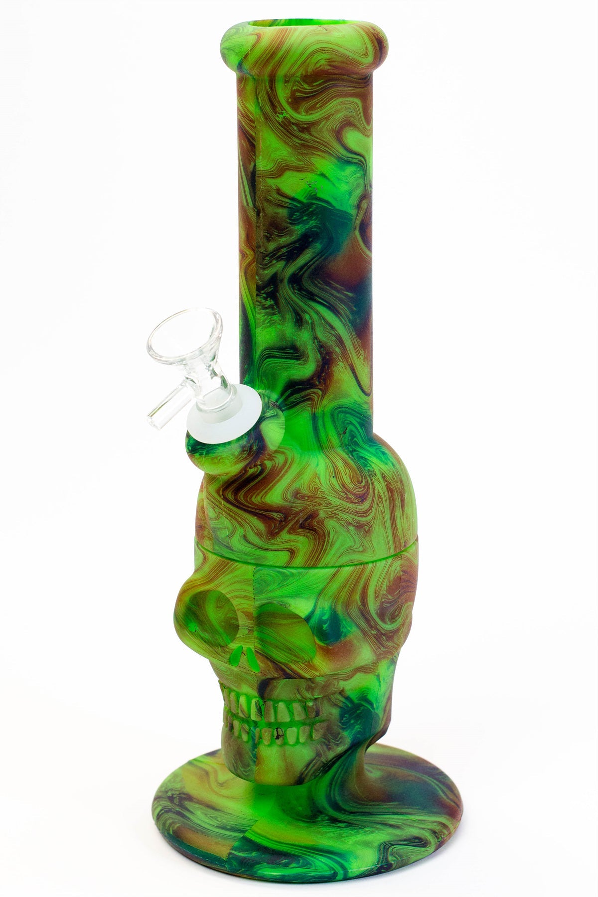 11" Assorted design silicone detachable skull bong_2