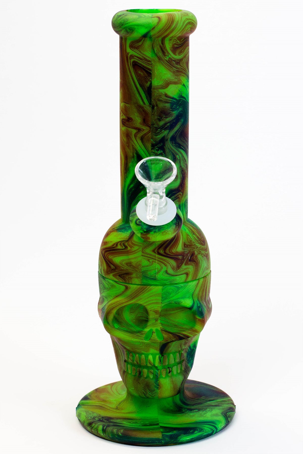 11" Assorted design silicone detachable skull bong_4