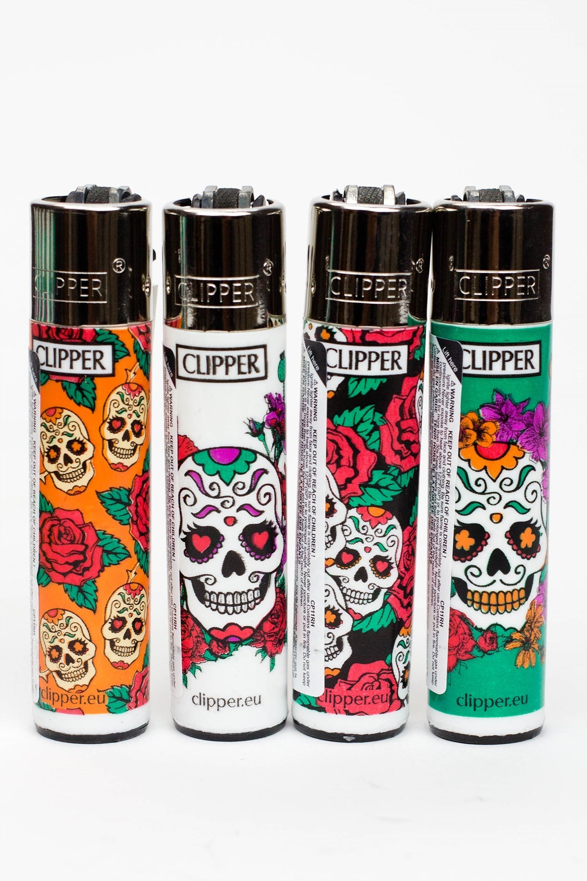Clipper Mexican Skull Refillable Lighters_1