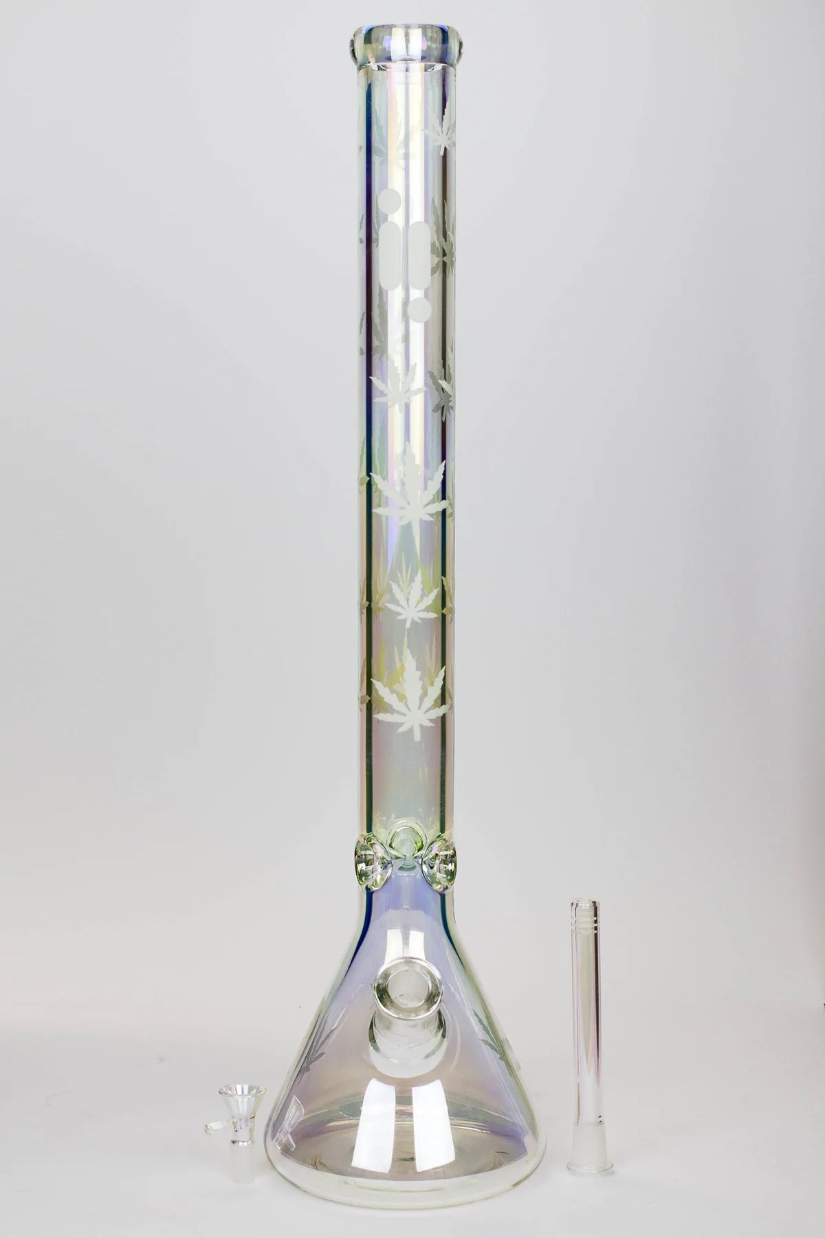 24" Infyniti leaf 7 mm metallic glass water bong_7