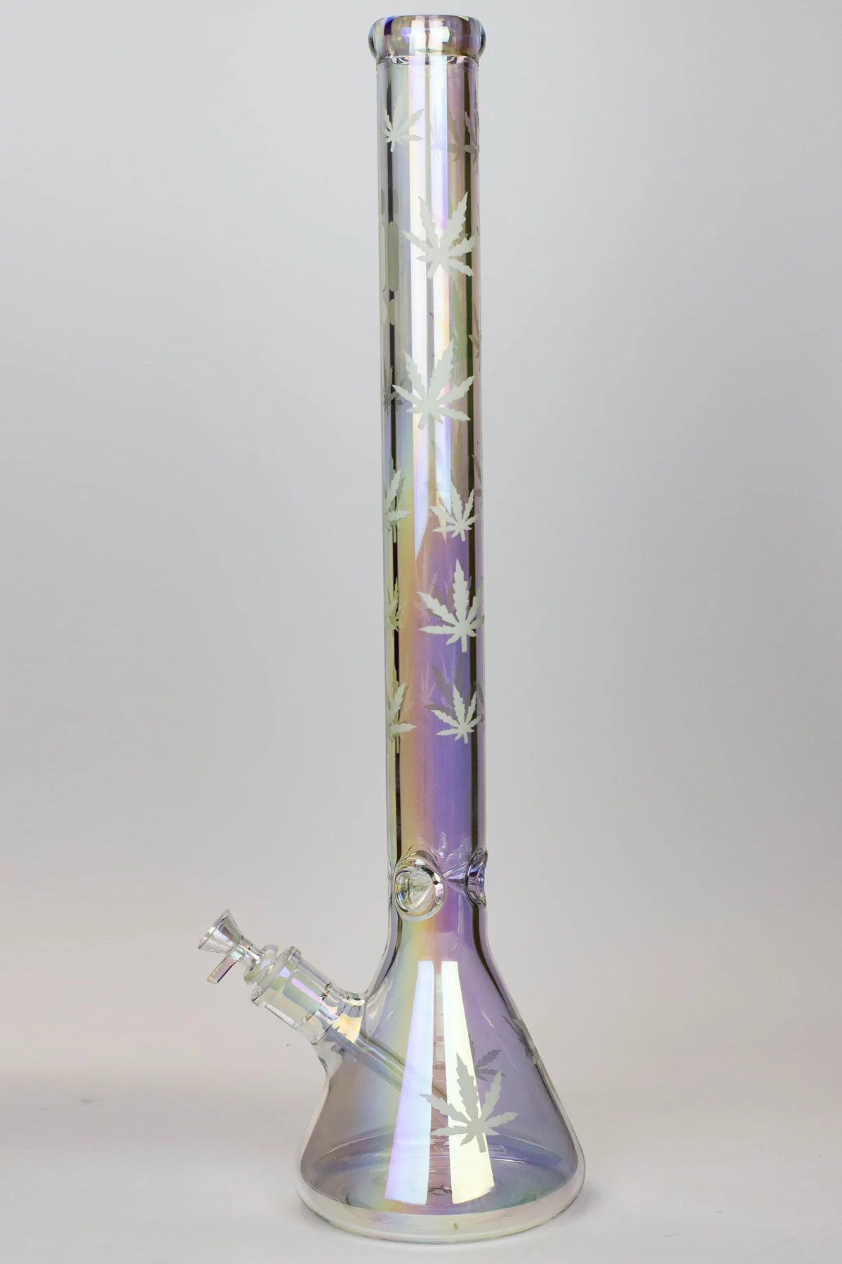 24" Infyniti leaf 7 mm metallic glass water bong_1