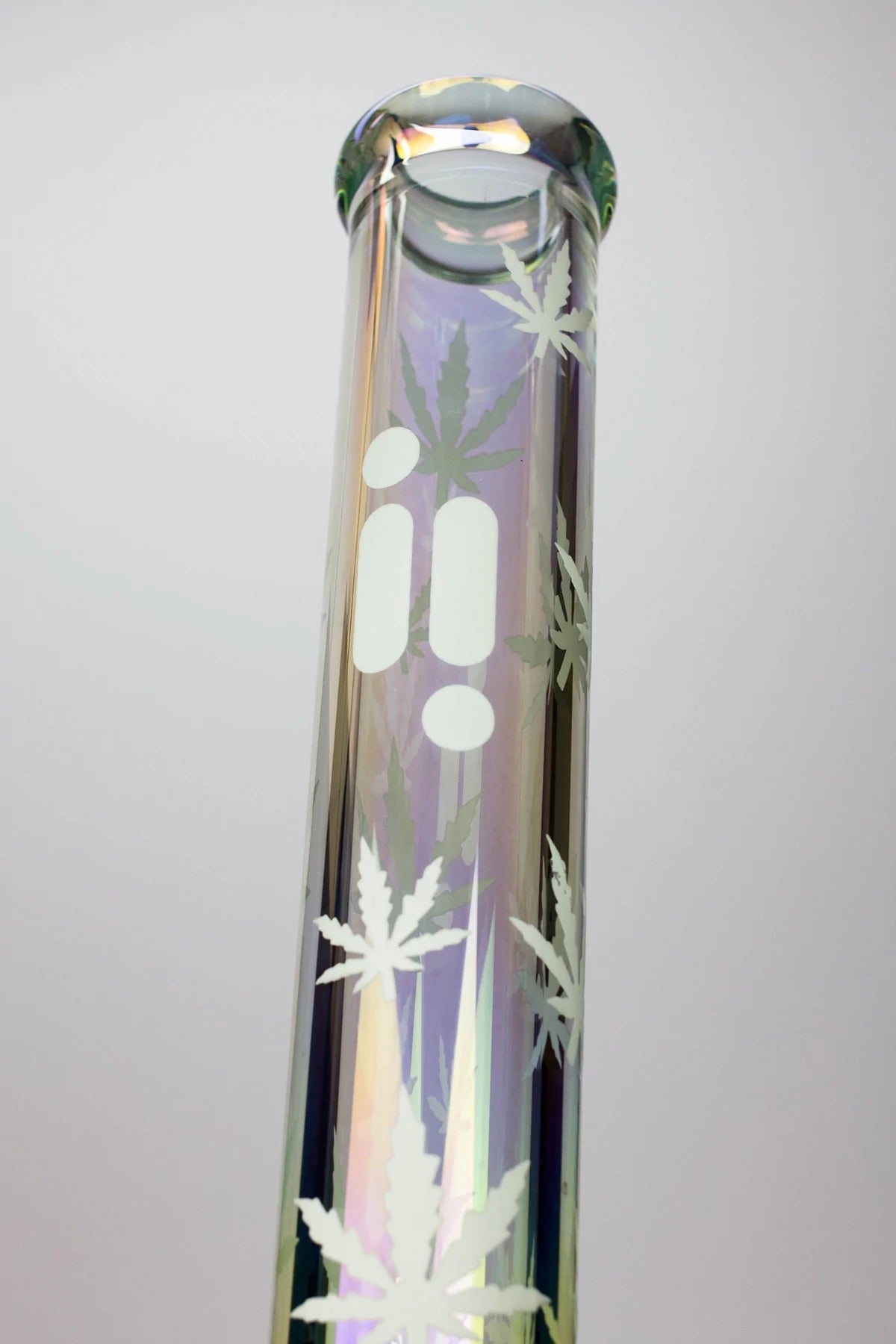 24" Infyniti leaf 7 mm metallic glass water bong_3