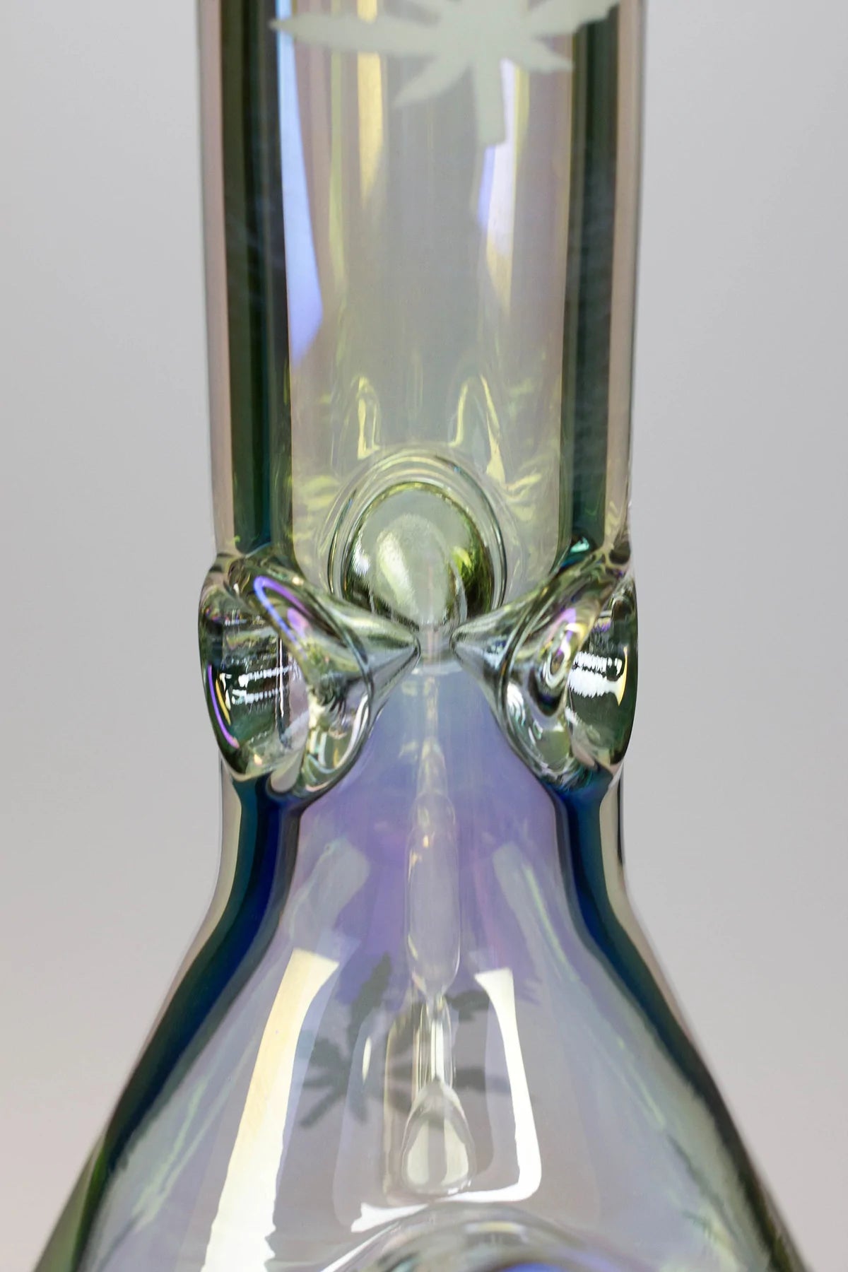 24" Infyniti leaf 7 mm metallic glass water bong_4