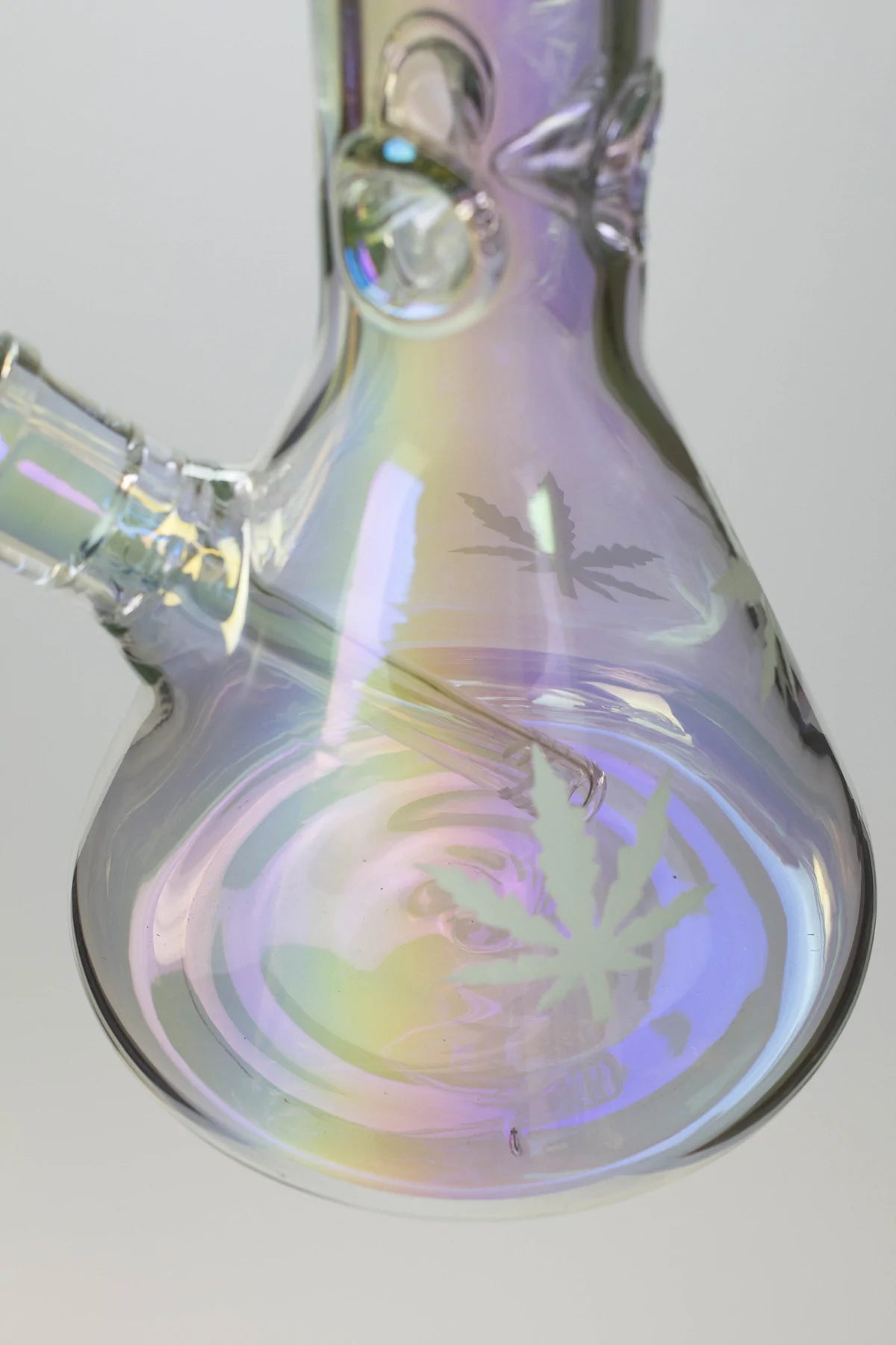 24" Infyniti leaf 7 mm metallic glass water bong_6