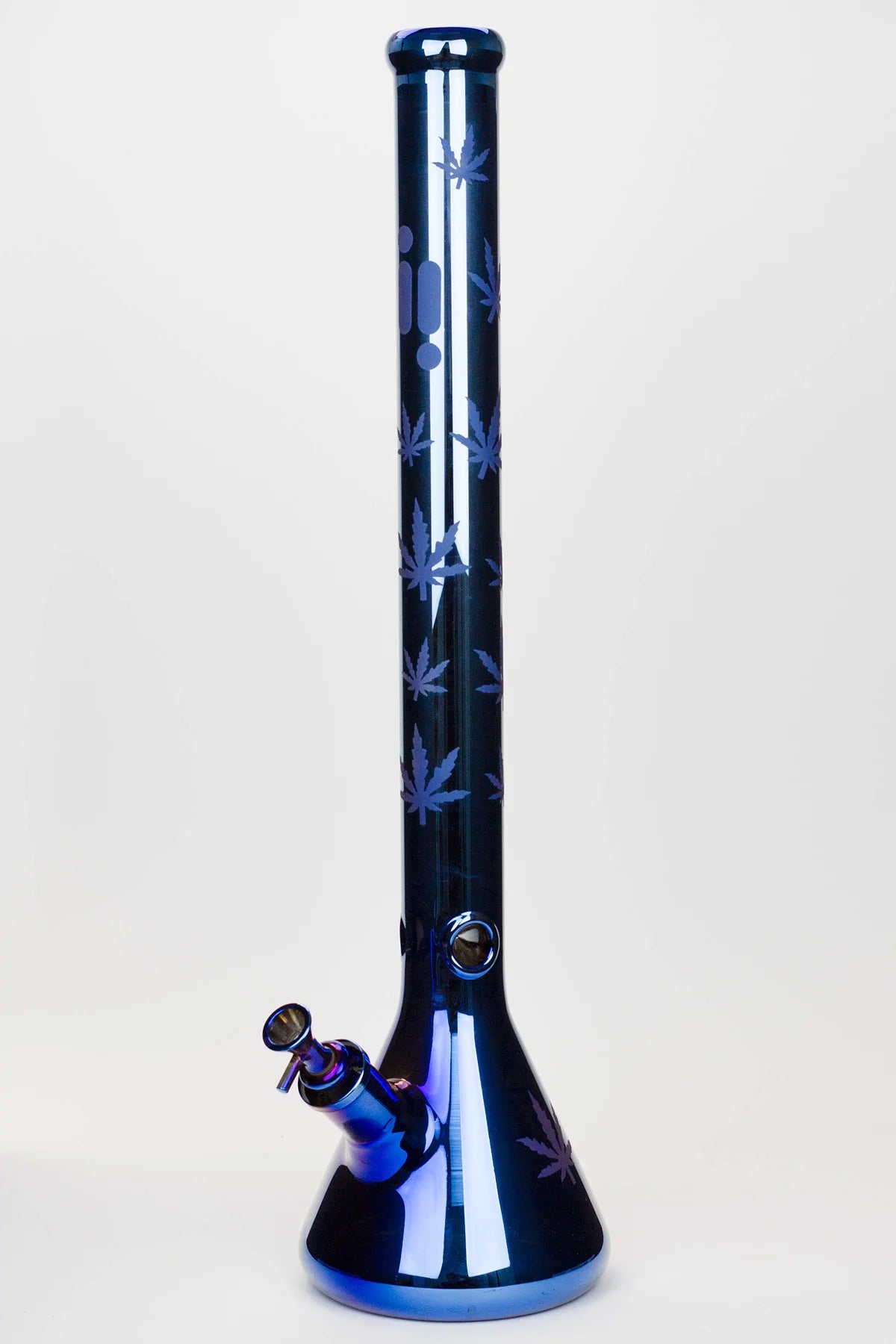 24" Infyniti leaf 7 mm metallic glass water bong_14