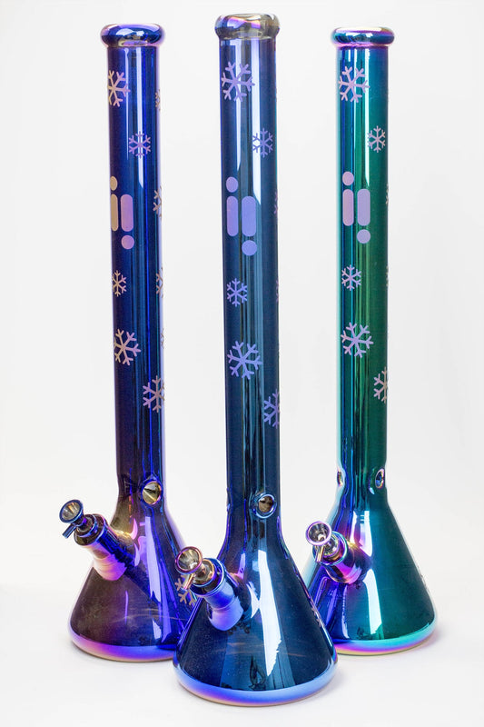 24" Infyniti Snowflake 7 mm metallic glass water bong_0