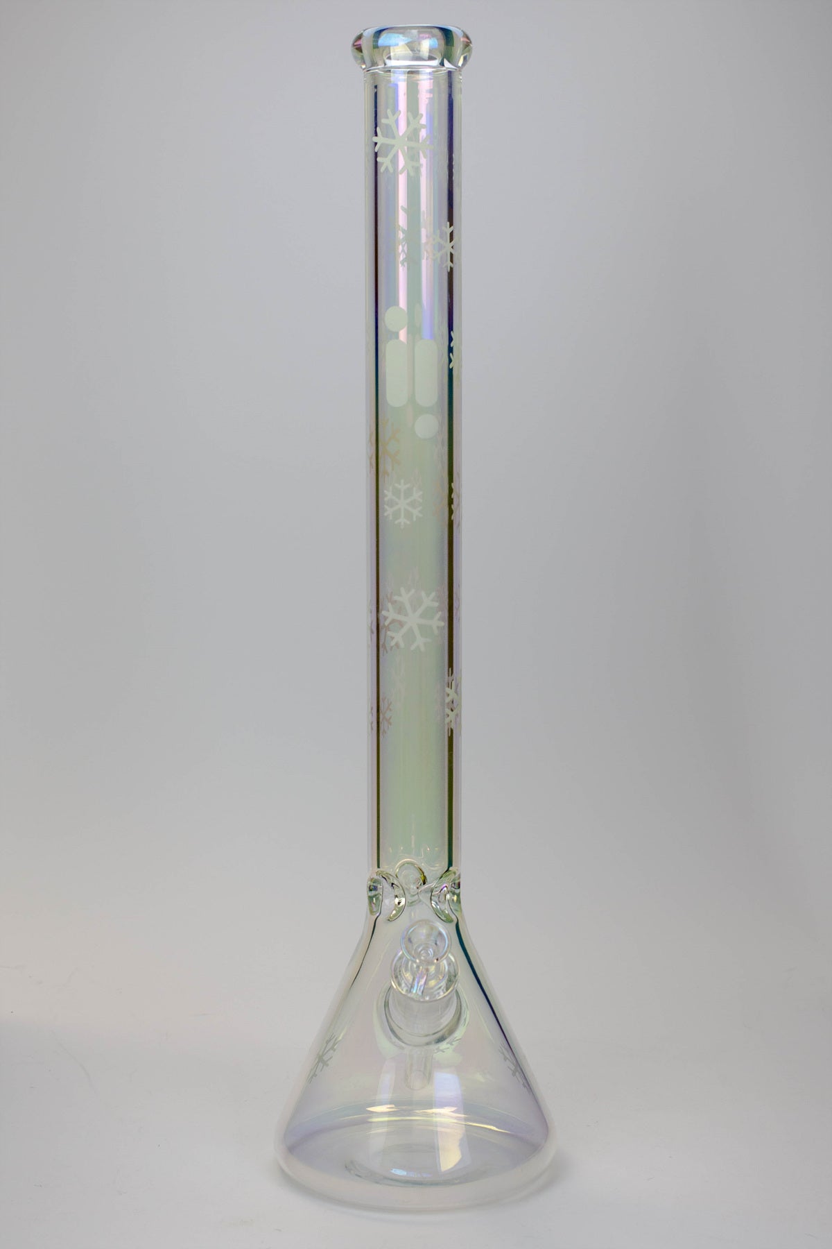 24" Infyniti Snowflake 7 mm metallic Glow in the dark glass water bong_10