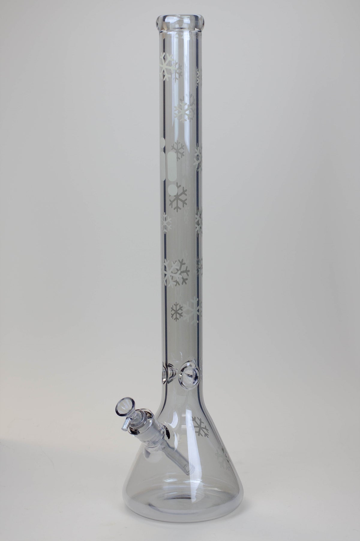 24" Infyniti Snowflake 7 mm metallic Glow in the dark glass water bong_8