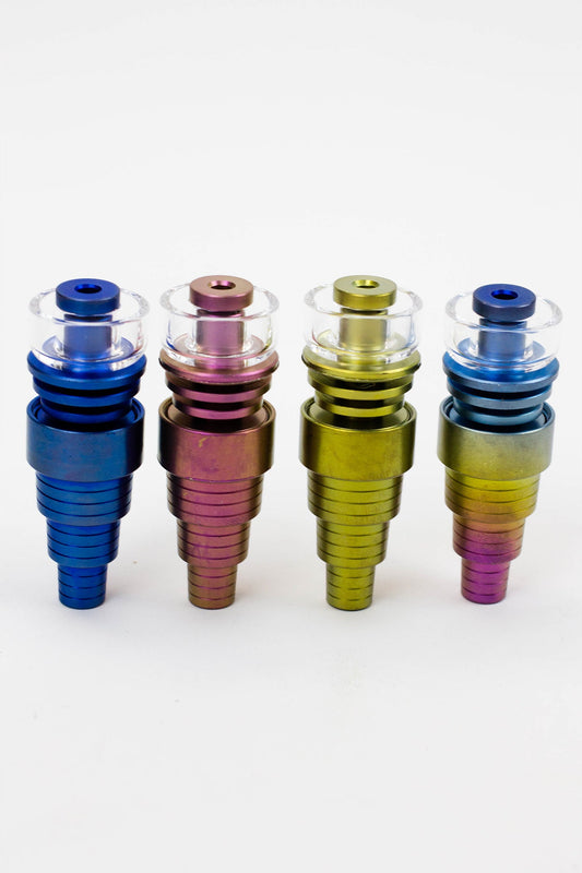 Color Titanium Domeless Nail with quartz dish_0