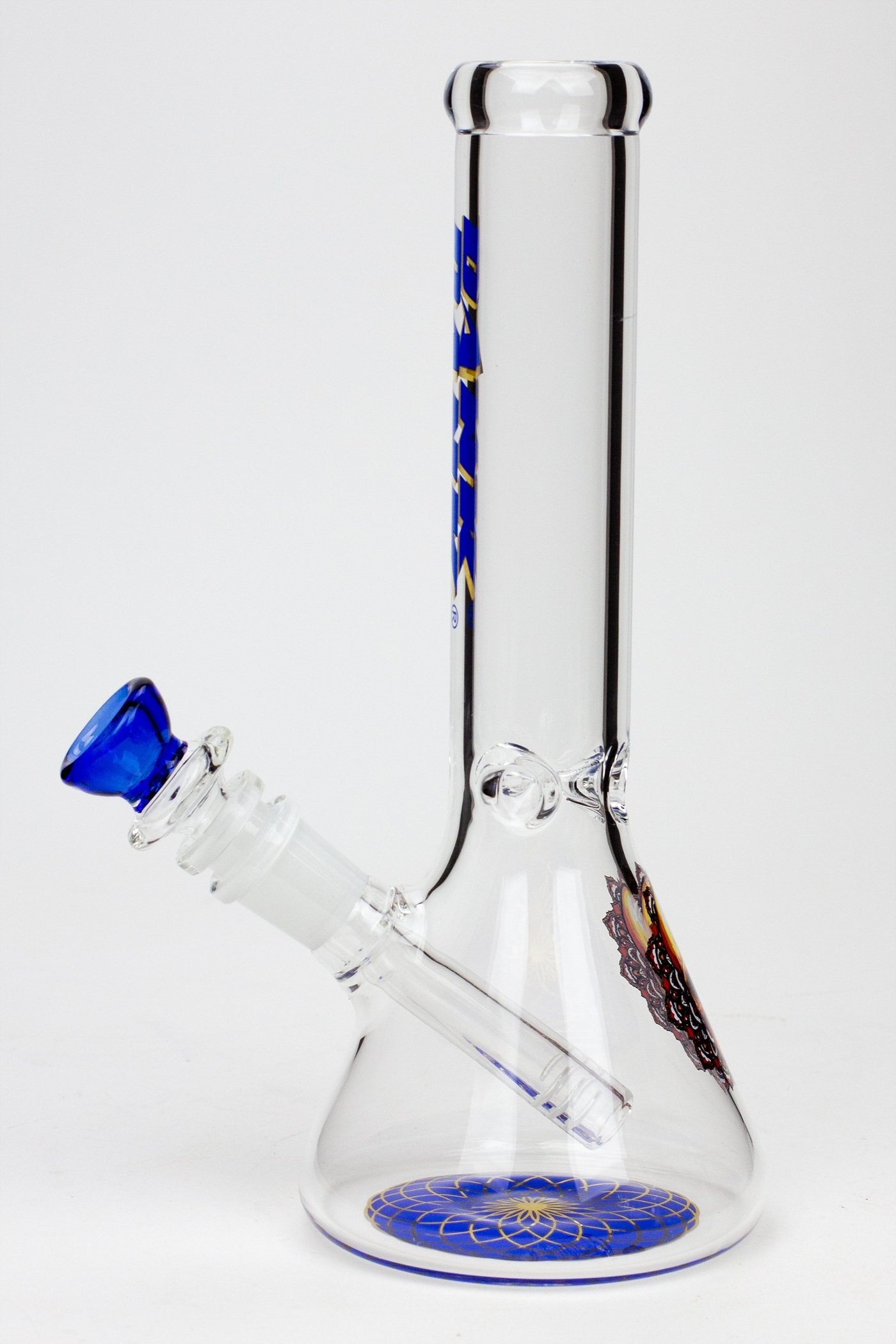 9.5" DANK beaker glass water bong (Wide / Skull)_7