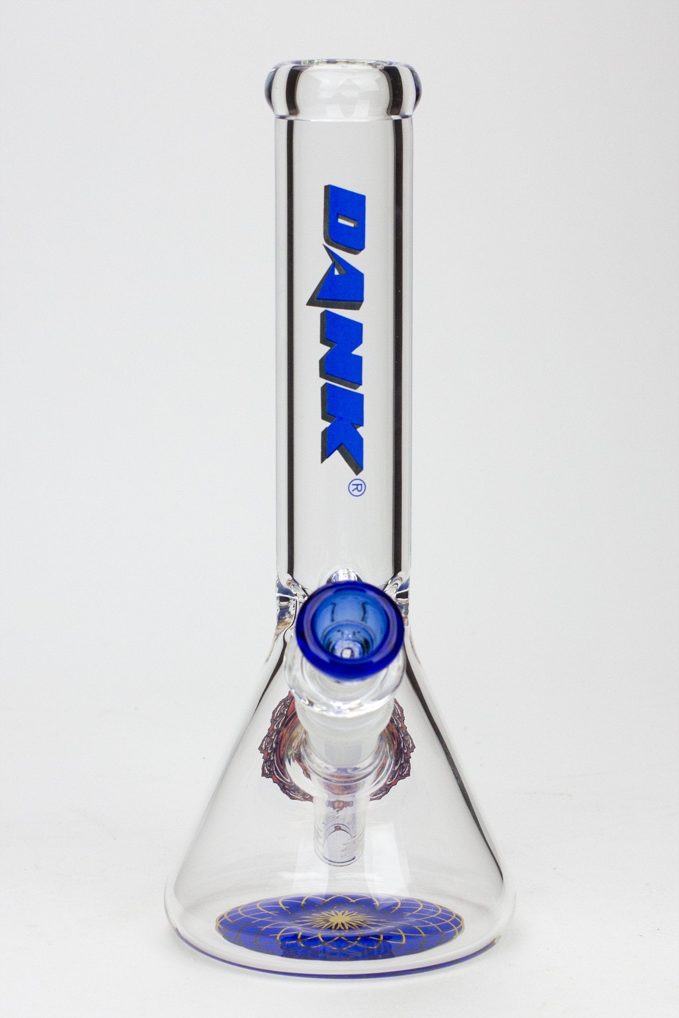 9.5" DANK beaker glass water bong (Wide / Skull)_9