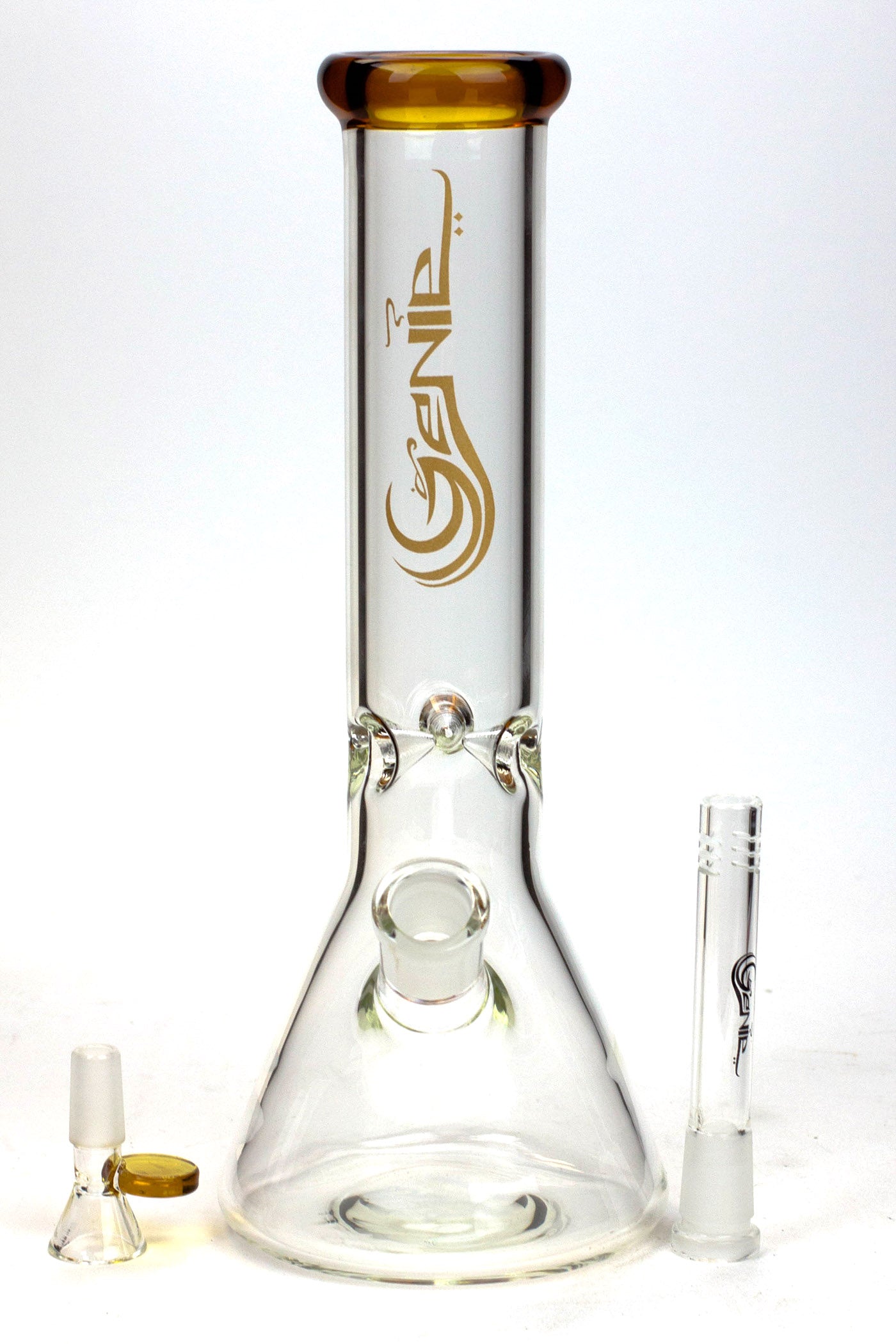 12" Genie Classic beaker glass water bong_5