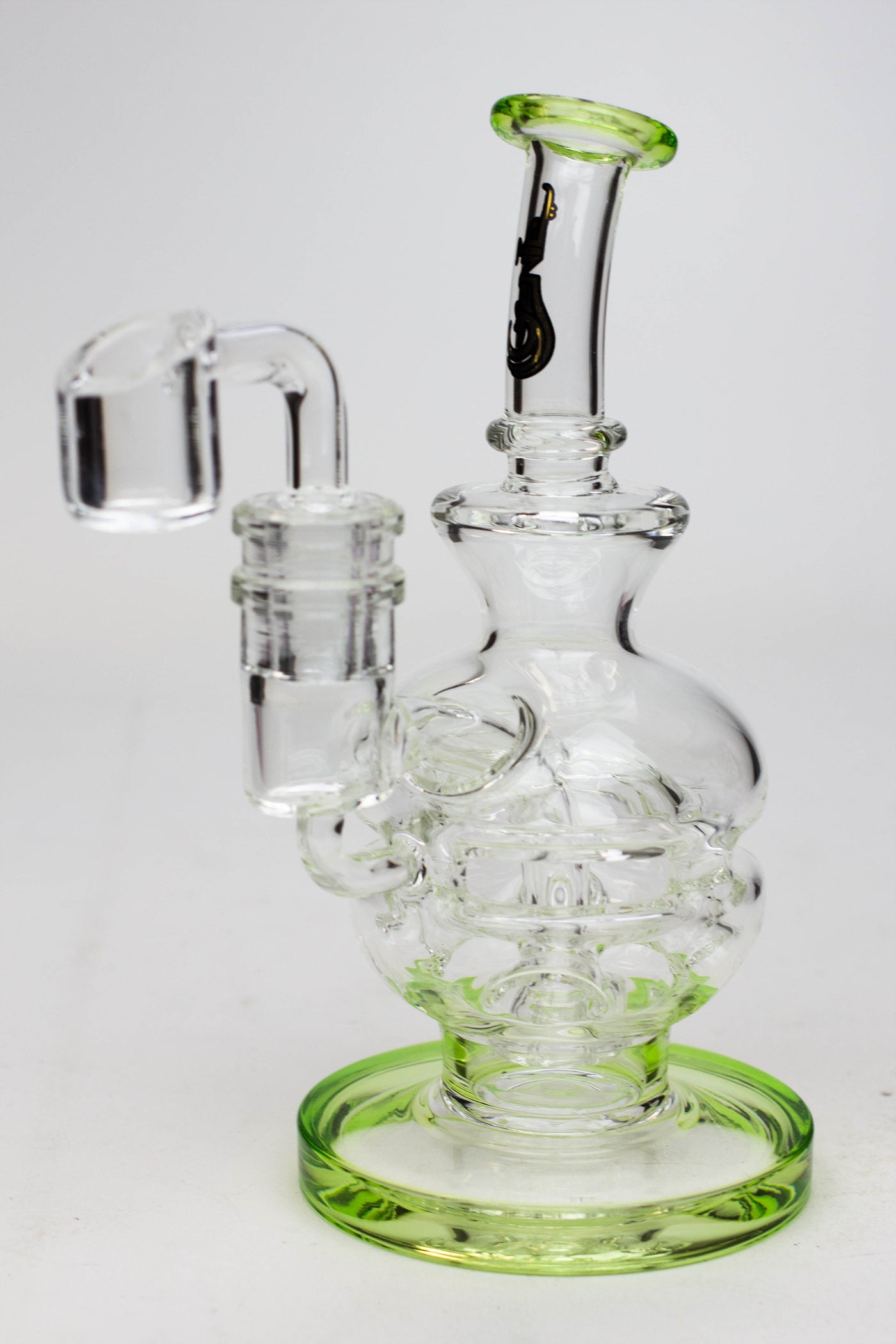 6" Genie Double glass recycle rig with shower head diffuser_6