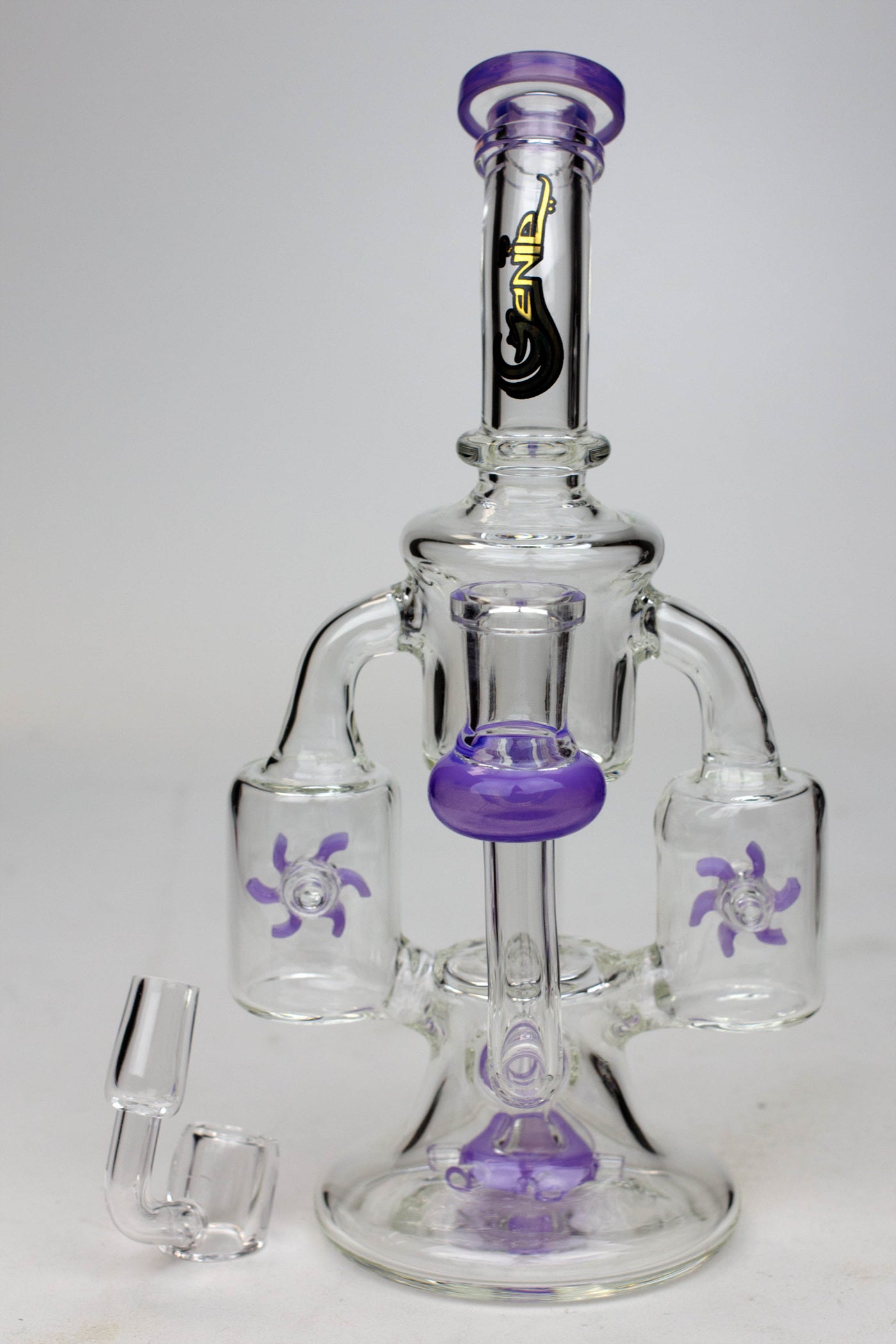 8.5" Genie twin turbine recycler dab rig_5