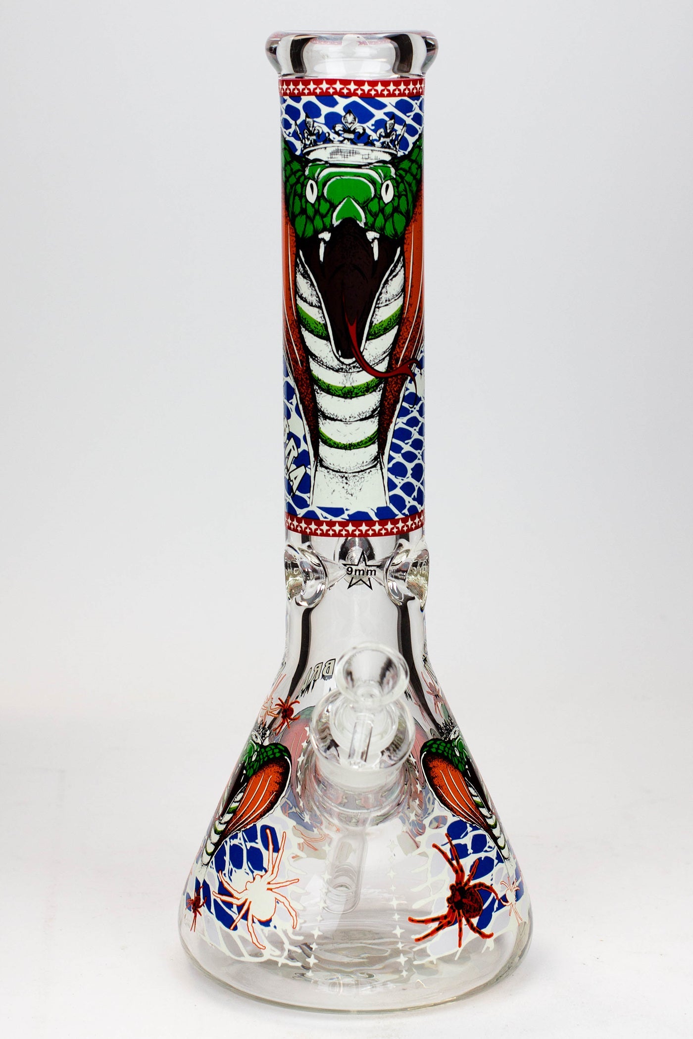 14" King Cobra Glow in the dark 9 mm glass bong_8