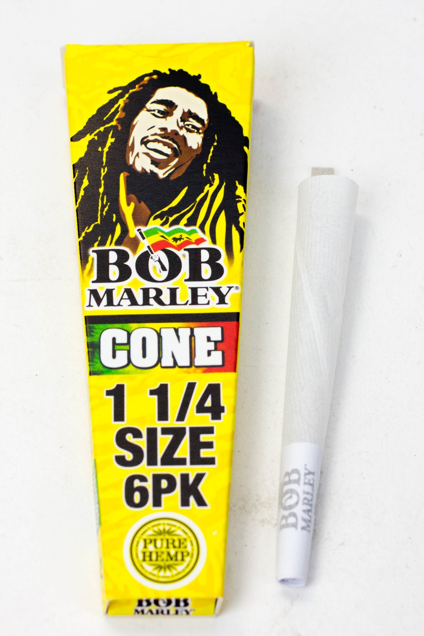 Bob Marley 1 1/4 Pure hemp Pre-rolled cone Box of 33_1