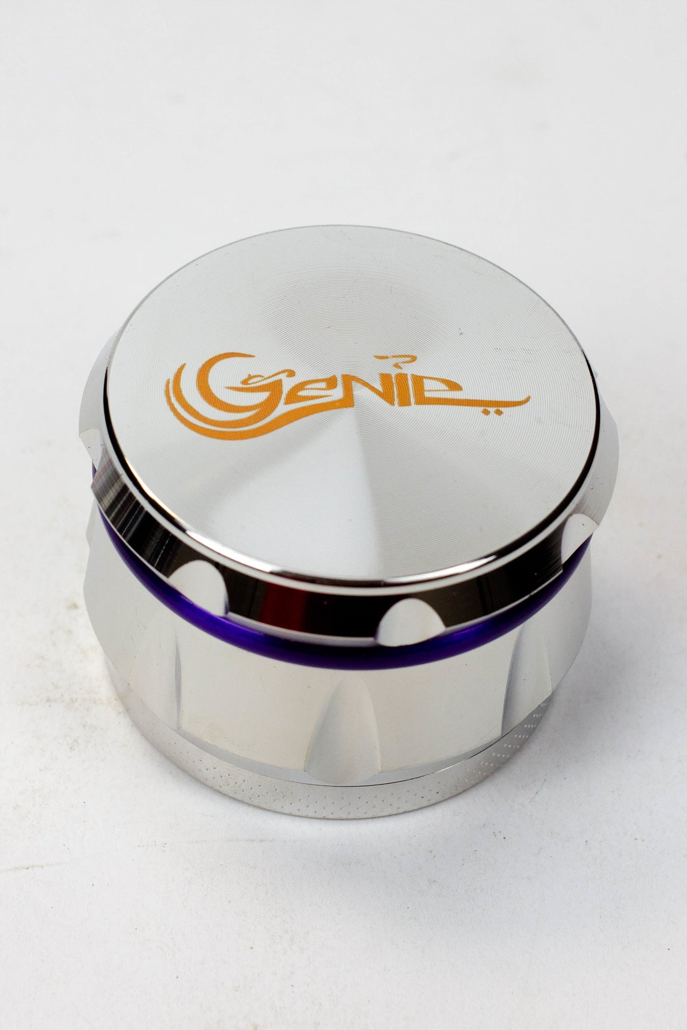 Genie 4 parts silver herb grinder Box of 6_3