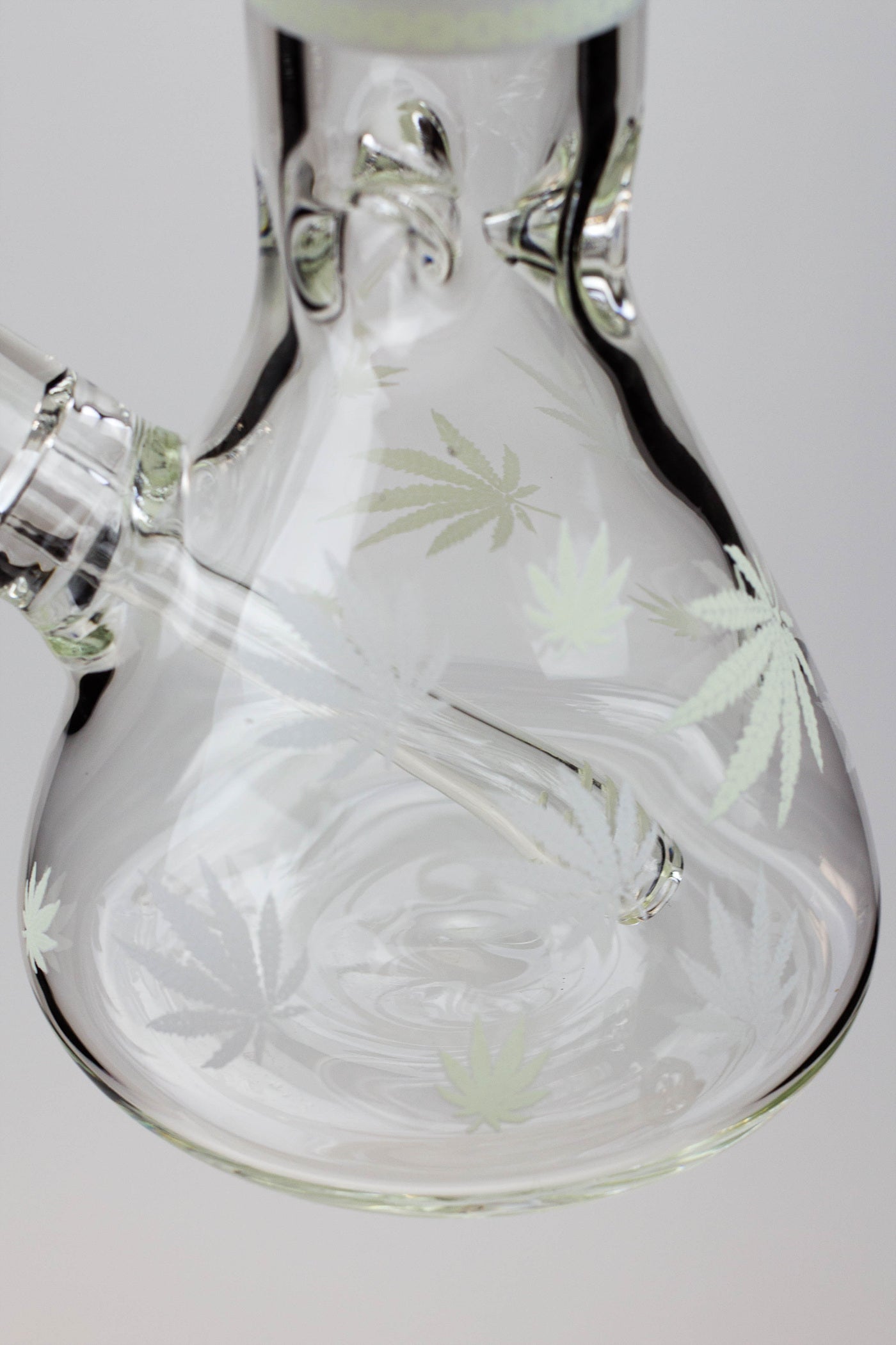 14" Infyniti Leaf Glow in the dark 7 mm glass bong_6