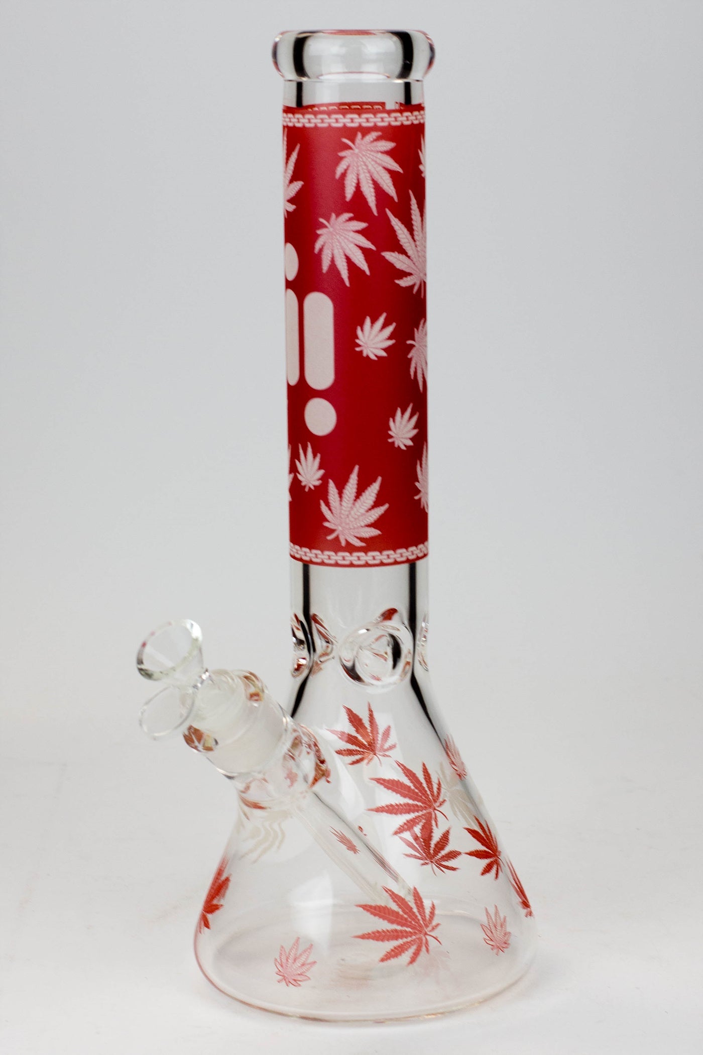 14" Infyniti Leaf Glow in the dark 7 mm glass bong_10