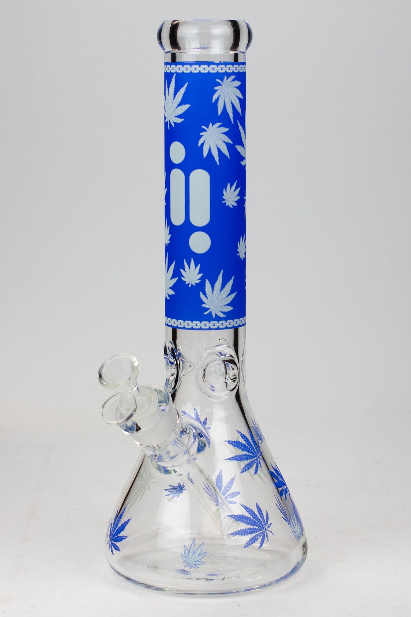 14" Infyniti Leaf Glow in the dark 7 mm glass bong_15