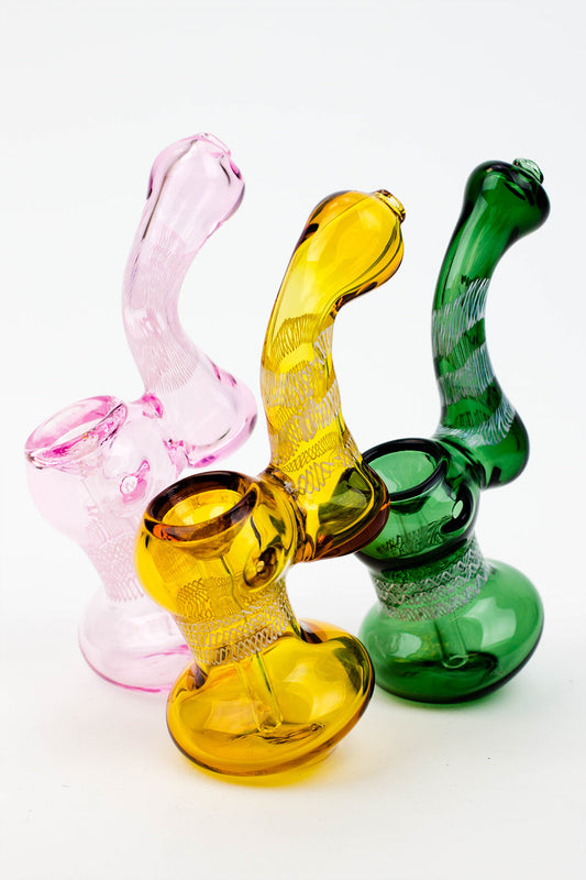 5.5" Single chamber middle stripe bubbler-Assorted_0