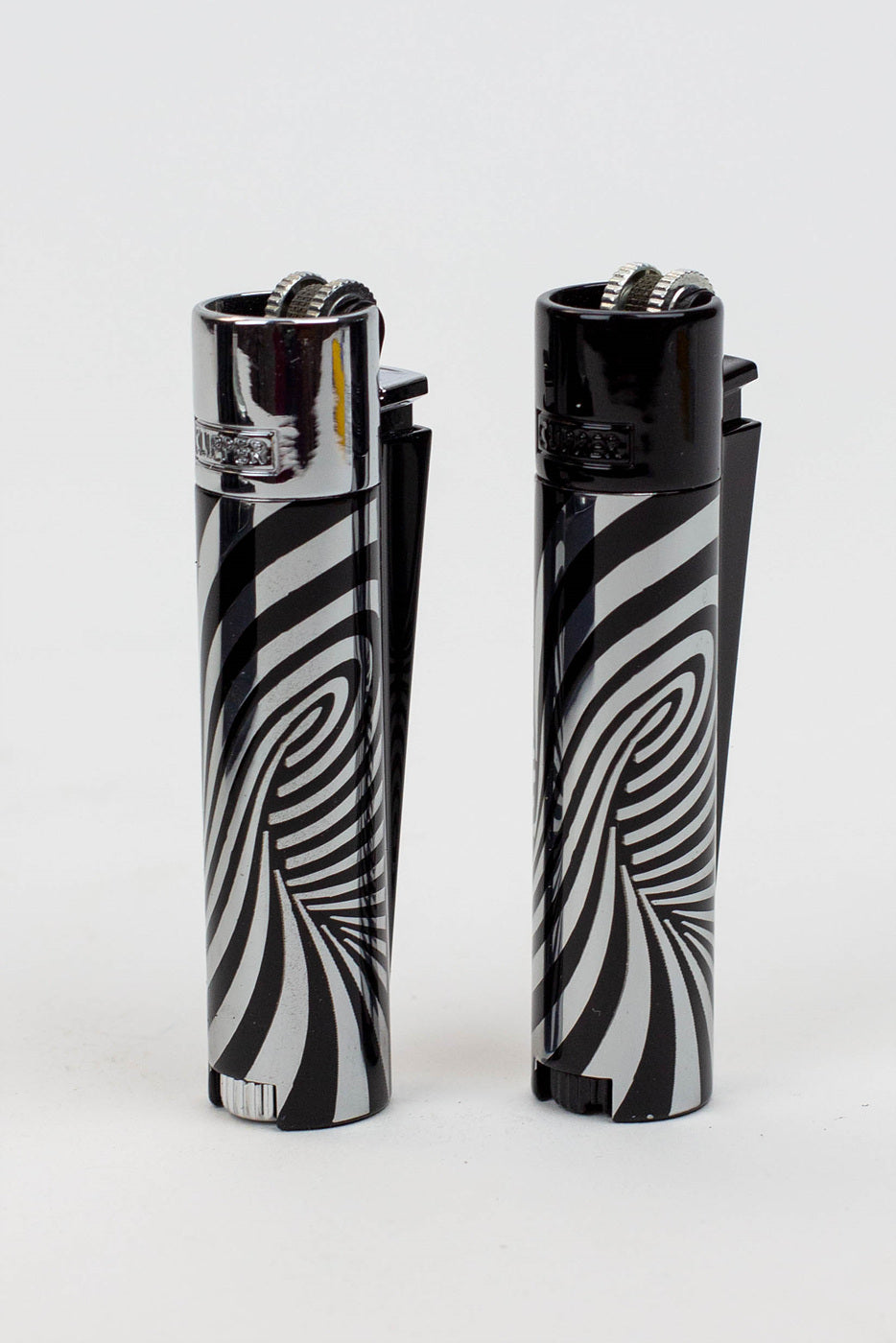 CLIPPER PSYCHEDELIC SILVER METAL LIGHTERS COLLECTION BOX OF 12_2