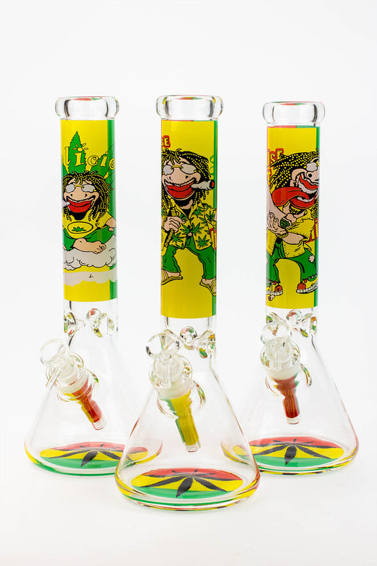 13.5" Rasta Man / 7 mm / classic beaker glass bong_0