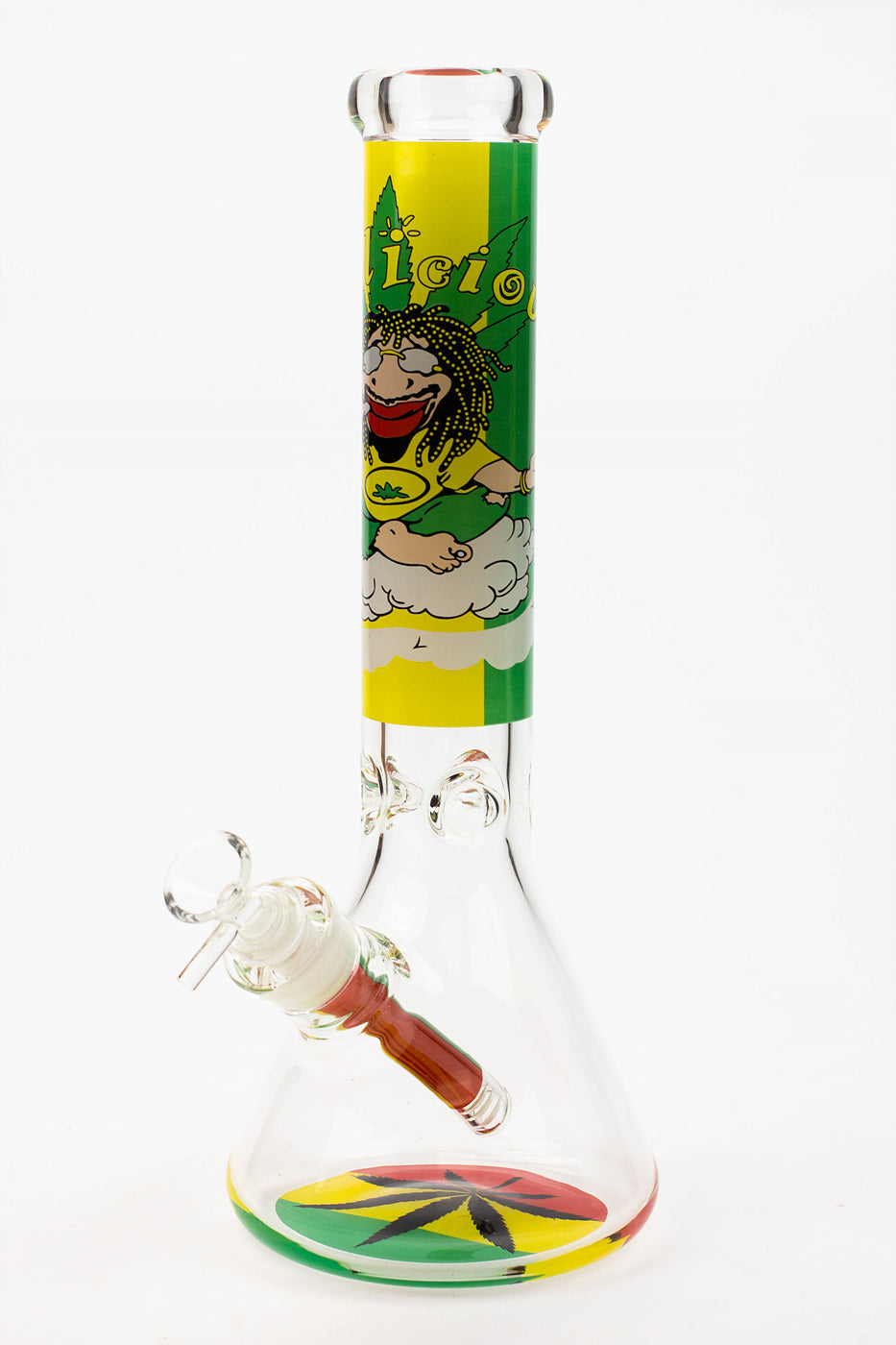 13.5" Rasta Man / 7 mm / classic beaker glass bong_4