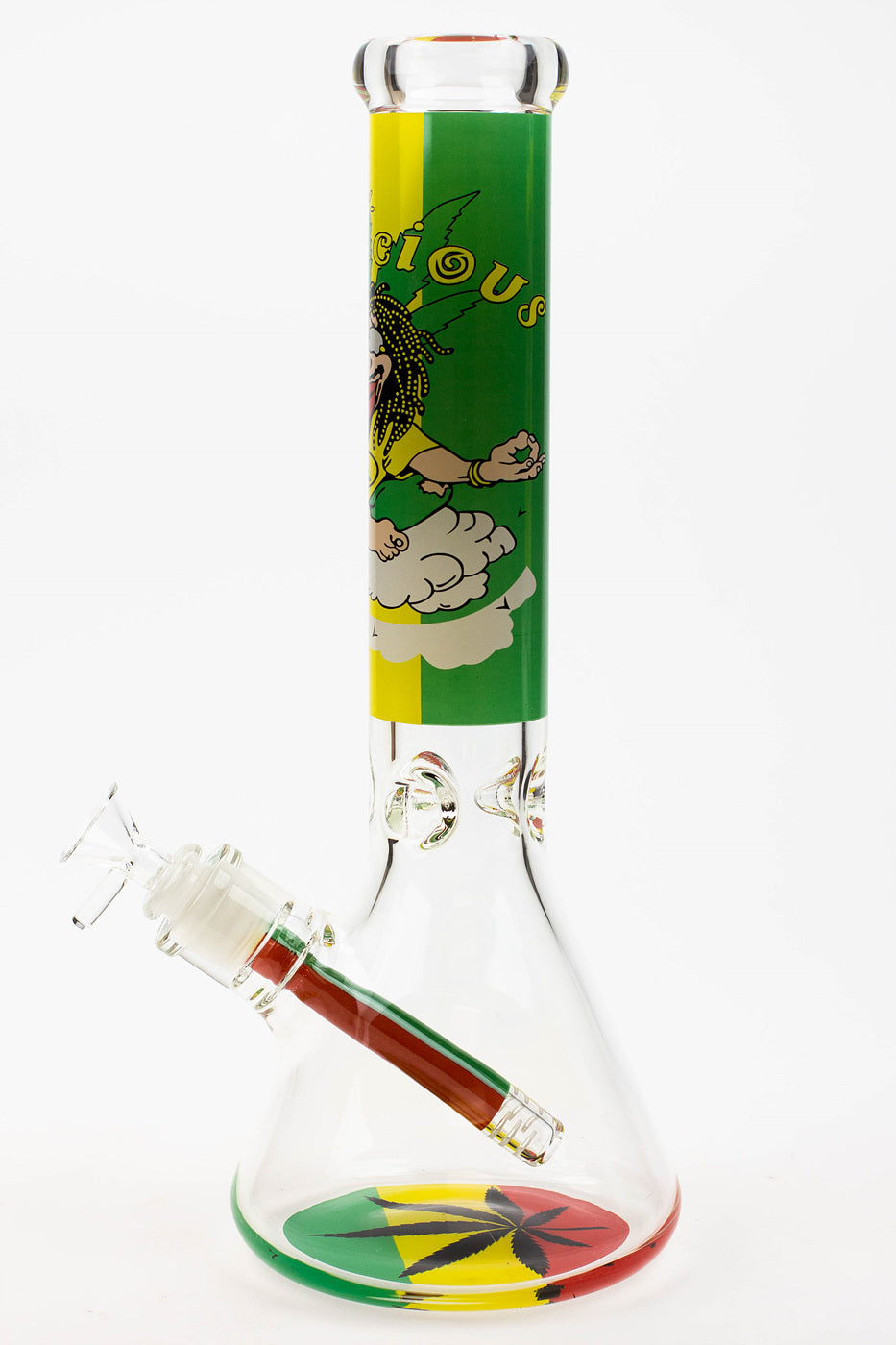 13.5" Rasta Man / 7 mm / classic beaker glass bong_2