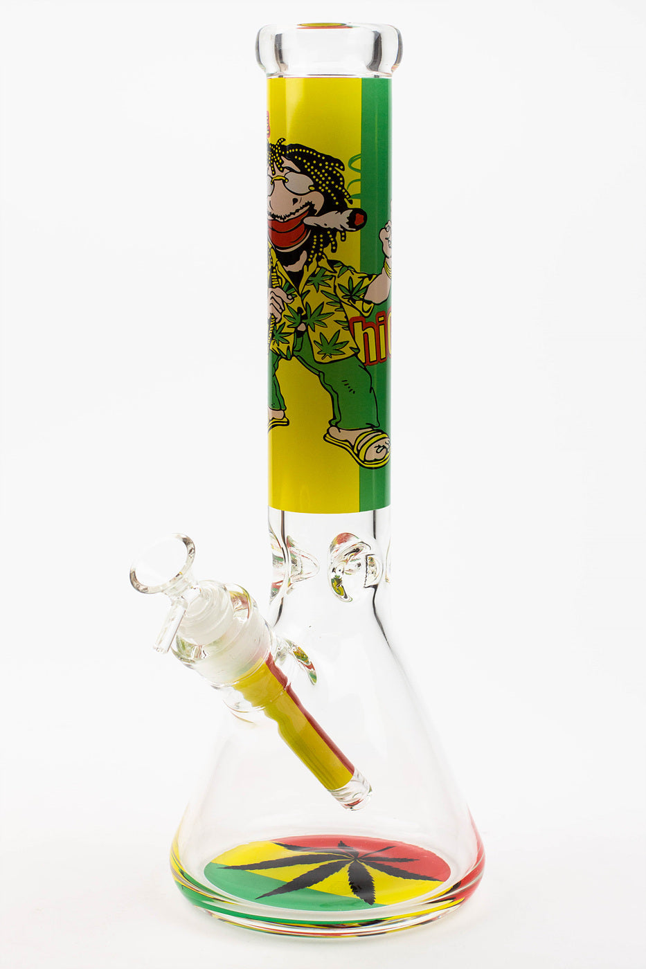 13.5" Rasta Man / 7 mm / classic beaker glass bong_5