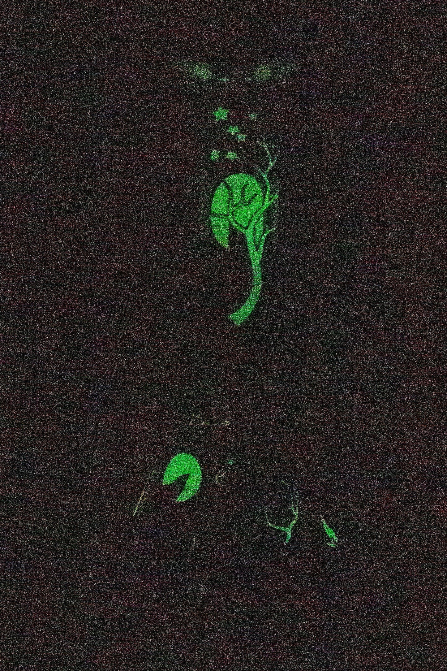 7.5" Glow in the dark beaker glass water bong_1