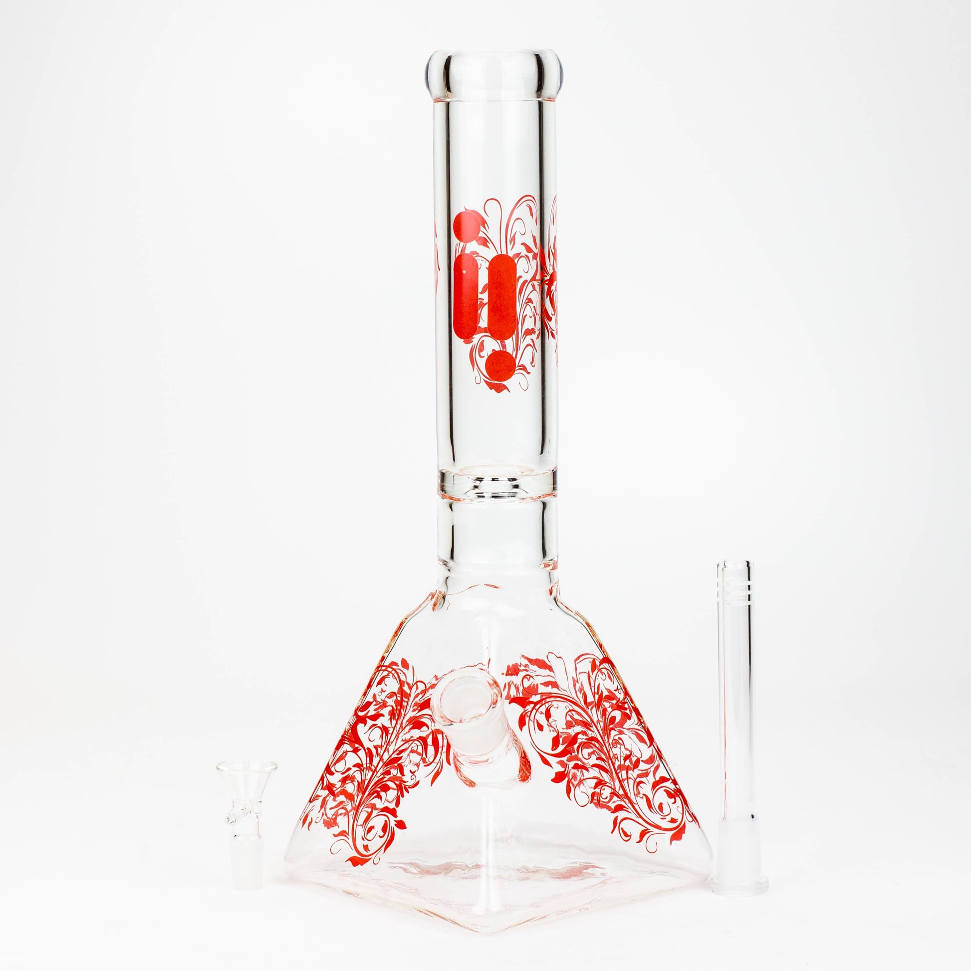 13" Infyniti 7 mm pyramid beaker bong_10