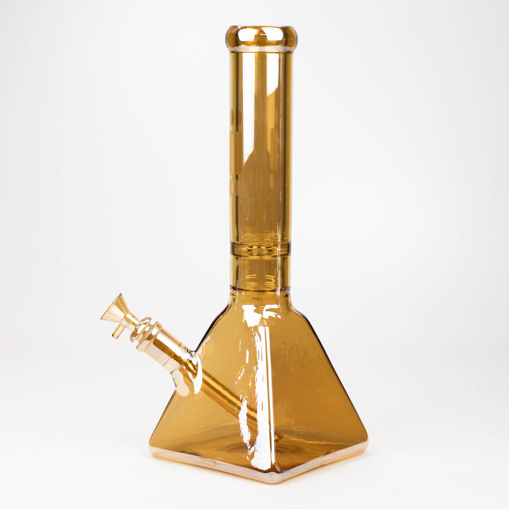 13" Infyniti 7 mm electroplated glass pyramid base bong_5