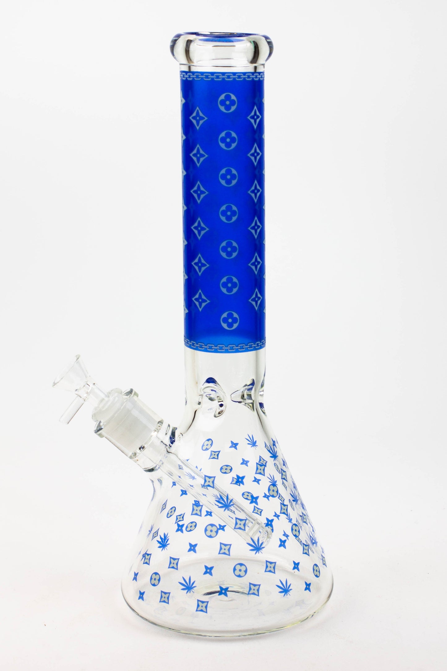 14" Luxury Patten Glow in the dark 7 mm glass bong [A24]_13