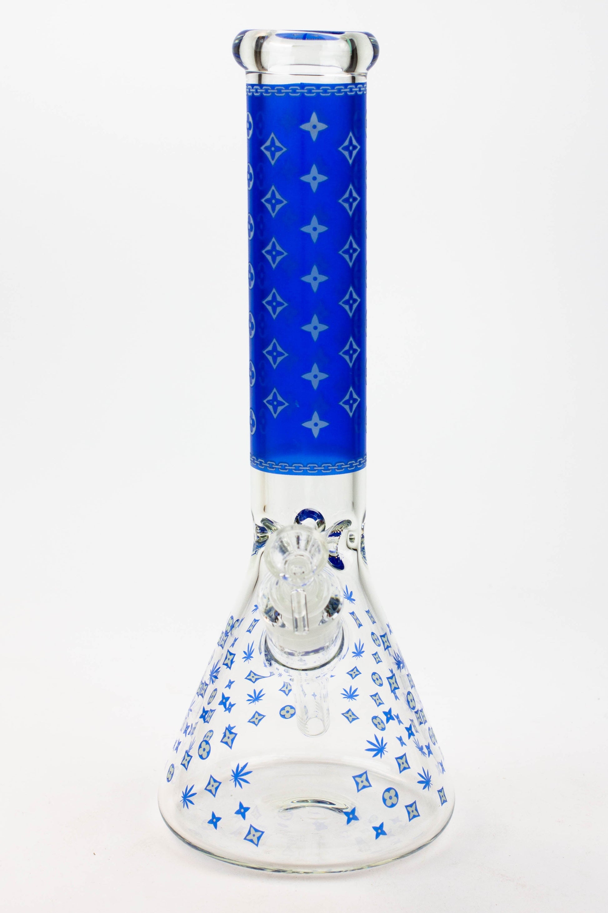 14" Luxury Patten Glow in the dark 7 mm glass bong [A24]_1